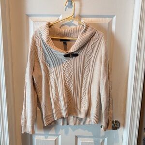 Karen Scott Beige Cowl Neck Sweater